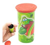 Générique Snake che rimbalza Snake - Giocattolo del ripieno di serpente spaventoso | Chice de Patate Può novità | Accessorio di rettile arrotolato che si allontana, un bavaglio realistico in modo