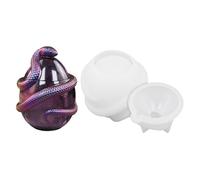 Générique Snake Eggs Shape Jar Mold - Clear Resin Mold for Egg Shape | Resin Casting Silicone Storage Box - Plaster Cast Cement Storage Box Mold for Clay, Gypsum Casting, & Craft