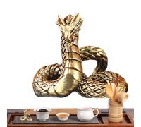 Générique Snake Statua Decorativa Animale Figurine Animali Tea Pet Ornament for dressing Table Bookcase Nightstand Display Cabinet Bookshelf Bedside Home Office