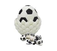 Générique Soccer Design Dragon Egg, Easter Shelf Ornament, 3,14 pollici Functional with Hidden-Compartment Feature, Material Display Tool, Accessory with Design, Classroom Tool for Kids and Teens