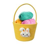 Générique Soft Easter Bunny Basket with Handle, Festive Candy Storage Container, Empty Egg Hunt Basket, Multi-Functional Candies Bag and Party Treat Solution for Easter Celebrations