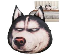 Générique Soft Plush Husky Head Cushion,Stuffed Pillow Cushion - for Home Office Apartment Hotel College Dorm Room Farmhouse Car Interior Living Room