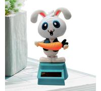 Générique Solar Dancing Bunny - ABS | Solar-Powered, Easter Rabbit Car Figurine | Shaking Head Bunny Doll, Swinging Rabbit Ornament for Dashboard, Cute Toy for Car Decoration
