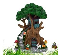 Générique Solar Fairy House Yard - Functional Lightweight Premium - Statua LED Lights Patio, statuetta ornamenti Gardeners, Homeowners Nature Lovers Pathway Porch | Multipurpose Outdoor Indoor Utility
