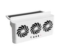 Générique Solar Powered Car Ventilator, Auto Cooling Fan, Three-Head System, High Speed Air Circulation, Eco-Friendly Solar, Black, Ideal for RVs, Sedans, Trucks, Small