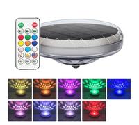 Générique Solar Powered Pool Lights | Waterproof 9 Lighting Mode 3 Dimming Settings | Pool Light with Remote - for Patio Landscaping Garden Pond Spring Bathtub Summer Party