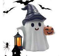 Générique Solar Statua Garden Decoration, impermeabile Ghost and Pumpkin Lantern Sculpture with LED Lights, Cute Outdoor Figurine for Lawn, Porch, Backyard, Grave, Cemetery, House, Gardening