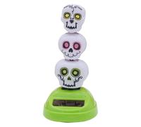 Générique Solar Toys, Swinging Skull Head Car Figurine, Weather-Resistant Table Ornament, Car Interior Accessories, for Bedroom, Living Room, Window Sill, Home Decoration
