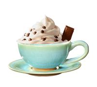 Générique Soup Tazze, Ceramic Coffee Cups, Handmade Retro Style, 150 ml with Handles and Saucers, Japanese Pottery Set, Ideal for Tea Time, Home Kitchen, Gift Giving, Daily Beverage Use