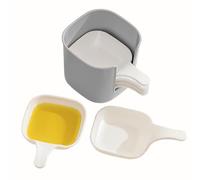 Générique Soy Sauce Dishes, Dipping Sauce Plates, Stackable Sturdy Design, Easy Grip Serving Holder, Ketchup Dip Trays with Handle for Kitchen, Dinner, Party, Ristorante Use, 9,2 x 12,5 x 8 cm