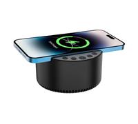 Générique Speaker Charging Station, Wireless Phone Charger Pad, 3,94 x 3,94 x 2,25 pollici Sleep Sound Machine Combo, 15 W Fast Feature, Compact Portable Design for Bedroom Hotel Travel Study Party