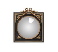 Générique Specchio convesso Impero, cornice nera e oro con ghirlanda dorata, decorazione da parete, 31 cm x 27 cm, sistema di aggancio incluso