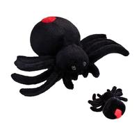 Générique Spider Pillows - Realistic Black Spider Stuffed Animal Plush Pillow, Cute Spider Shaped Throw Pillow | Realistic Black Spider Stuffed Animal Plush Pillow for Christmas Funny Prank Toy