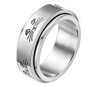 Générique Spinner Rings For Women, Cute Cat Pattern Rotating Fidget Ring, anxiiety-reliief Spinner Jewelry For Girls Men Teens Adults Daughter Calm Focus Stress Relief Meditation Daily Wear Use, Se