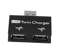 Générique Splitter USB portatile, convertitore hub di ricarica con multi-porta, accessorio di estensione di ricarica compatto e leggero per casa, auto, scuola e viaggi, Hub nero Usb a 2 porte, Se