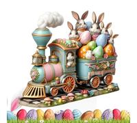 Générique Spring Bunny Display - Acrilico Tabletop Decoration, Festive 2D Ornament with Egg Motif and Lightweight Stand for Desktop, Shelf, Tiered Tray, Kitchen, Bedroom, Party Holiday Celebration