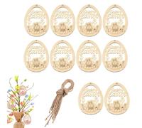 Générique Spring Pallet - Paintable Wooden Egg Cutouts for Crafting | Precision Sliced Natural Grain with Smooth Sanded Surfaces & Pre Drilled Holes for School Art, Party and Home Decor