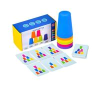 Générique Stacking Cups - Rainbow Cup Tower Stacker For Early Education | Play and Learn Numbers Activity Toy Kids Boys Girls Set, Nesting Bathtub Water Beach Pail Sand Building Block Sorter