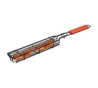 Générique Stainless Steel Hot Dog Grilling Rack - Multi-Link Salvataggio Roasting Clamp, Heavy-Duty Barbecue Meat Turner with Cool-Touch Handle, Even-Heat Roaster for Camping, BBQ & Outdoor Party