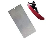 Générique Stainless Steel Wax Scraper, Snowboard Maintenance Tool, Compact Size Ski Wax Kit with Edge, Rustproof Metal Snowboard Accessory, Pratico Tool with Ergonomic Design for Snow Ski