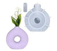 Générique Stampi in silicone Vasi ciambella - Stampi in calcestruzzo resina Vasi cava | composizioni floreali decorative per la casa, dimensione finale 13 x 4,5 x 13 cm, stampo fai da te decorativo