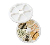 Générique Stampo Onigiri Maker | Kit di bilancio a di riso triangolo a 6 griglie | senza cornice senza BPA per ad ogni volta | Ideale per la preparazione del pranzo, le feste