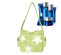 Générique Star - Messenger in tela a forma di stella, a tracolla di grande capacità, leggero e pieghevole, accessorio per il trasporto quotidiano per donne e ragazze mercato, verde, Se référer au