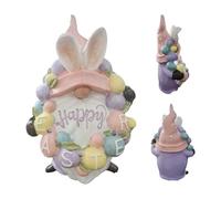 Générique Statua di coniglio pasquale,decorazione luminosa vibrante | Statuetta animale di Pasqua,per decorazione d'interni, scaffale, tavolo, , comodino, genitori e nonni