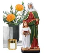 Générique Statua di Sant'Anna - Statuetta religiosa in resina di Santa Anna e Bambino, scultura da collezione dettagliata | Decorazione spirituale per casa, chiesa, comodino, ufficio