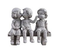 Générique Statua Primo Bacio | Piccola Statua Decorativa Esterna Bacio Bambino,Statuetta in Miniatura Resistente alle Intemperie Decorazione Esterna per Amanti Famiglia Compleanno Casa
