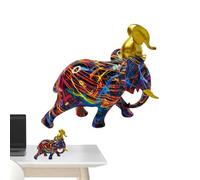 Générique Statuetta decorativa elefante in resina, statuetta elefante, decorazione per la casa, ufficio, ingresso camera da letto, regalo, festa della mamma, casa