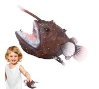 Générique Statuine di animali marini - PVC 13,5x4,8x5,8 cm Mini modello di pesce pescatore | Giocattolo di pesce pescatore con simulazione oceano educazione cognitiva per, decorazione acquario |