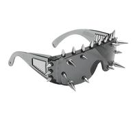 Générique Steampunk, occhiali da sole Steampunk, occhiali da sole strani | occhiali da sole fantasia, occhiali punk bizzarri decorativi per esterni, spiaggia, viaggi, Grigio trasparente, Se référer au