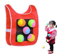 Générique Stick Ball Vest, Kids Dodgeball Game, Soft Toss Balls, Adjustable Target Vest, Great for Backyard Play, Playground Fun, and Parent-Child Bonding Activities, 5