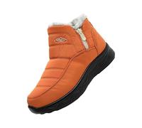 Générique Stivali Piattaforma Uomo - Stivaletti da Neve Uomo Casual Basket Imbottiti Termico Scarpa Da Passeggiata Comfort Scarpe Suole Morbide Stivali All'aperto Antiscivolo, arancione, 37 EU