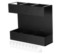 Générique Straw Holder, Adhesive Straw Storage, Wall Mounted Organizer, Slim 3 Grid Rack, Reusable, Space-Saving, Ideal for Kitchen, Pantry, Fridge, Party, Home Use, 7,48 x 2,36 x 6,5 pollici