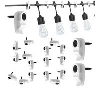 Générique String Light Clips - Secure Hook Set | Light Hangers, Cable Management Hooks, Organize Patio String Lights, Fix Outdoor Fairy Lights, Foto Oro Crafts, Decorate Garden Fence Or Event Setup