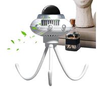 Générique Stroller Fan - Space Octopus Bladeless Cooling Fan 3-Speed Adjustable Cooling Device, Stroller Fan for Home Travel Use, Safe & Quiet, Easy to Clip & Charge, Perfect for Summer Comfort