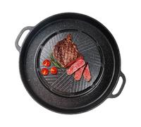 Générique Stufa Grill e fonduta 2 in 1 - Padella a griglia per fornelli, in alluminio portatile per tavolo da forno cucina, affumicatore, barbecue, cottura