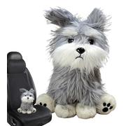 Générique Stuffed Animal Dog, Interactive Plush Schnauzer Toy, Soft Sleeping Companion Doll, Adorable Cuddly Design, Perfect for Adults Teens Boys Girls Men Bedroom and Playtime