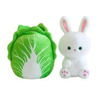 Générique Stuffed Animal - Giocattolo morbido in peluche | Cabbage Rabbit Figurine Adorable Stuffed Animal Bunny Toy for Kid Children Boys Girls Cute Bunny Plusshie Easter and Children's Day giifts