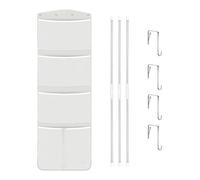 Générique Stuffed Animal Storage, Over Door Organizer, Folding Polyester Material Space Saving Nursery Toy Holder Mesh Hammock Bag for Bedroom, 65 x 23 pollici, bianco