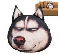 Générique Stuffed Dog Shape Pillow - 16 pollici PP Cotton Plush Husky Head Cushion | Stuffed Animal Pillow for Home, Ufficio, College Dorm, Car Interior, and Farmhouse Decor
