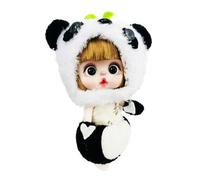 Générique Stuffed Girl, Posable Big Eyes Fashion with Dresses Pajamas, 5,71 pollici Imaginative Pretend Play Toy for Girls, Celebrate Favors and Collectible Favor Posabled