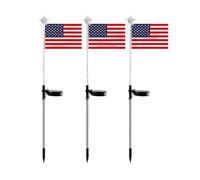 Générique Sun Powered Lamps, Outdoor Path Lighting Kit, LED Flag Illuminazione System, Weatherproof Resin Light Fixture, Festive Yard Style Decor for Garden Backyard Driveway Use