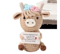 Générique Supporto Emozionale Gancio Animali - Supporto , Giocattolo | Soft Highland Cow con Parole Amorevoli, Una Di Terapia Artigianale, Una Carina Motivazione in