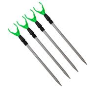Générique Supporto per canna da pesca a terra | Kit di 4 pezzi telescopico con pali da terra - Pinza per riposo, per pescatori uomini, padri mariti lago fiume torrente serbatoio stagno barca