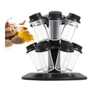Générique Supporto per spezie rotante | Supporto per 12 vasetti per condimenti - per bancone da cucina, casa, armadio, contatore, frigorifero, appartamento ristorante