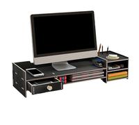 Générique Surchelevatore,Supporto sollevatore per ufficio Organizzazione | Mensola portaoggetti in legno per PC portatile Tastiera Forniture per scuola casa ufficio