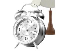 Générique Sveglia Camera | Orologio Analogico Forte Vecchio Stile per Ufficio, Orologio Ricaricabile con Corpo in Metallo con Doppia Campanella per Dormitorio, Viaggio, Bagno, Ragazze, Adolescenti,